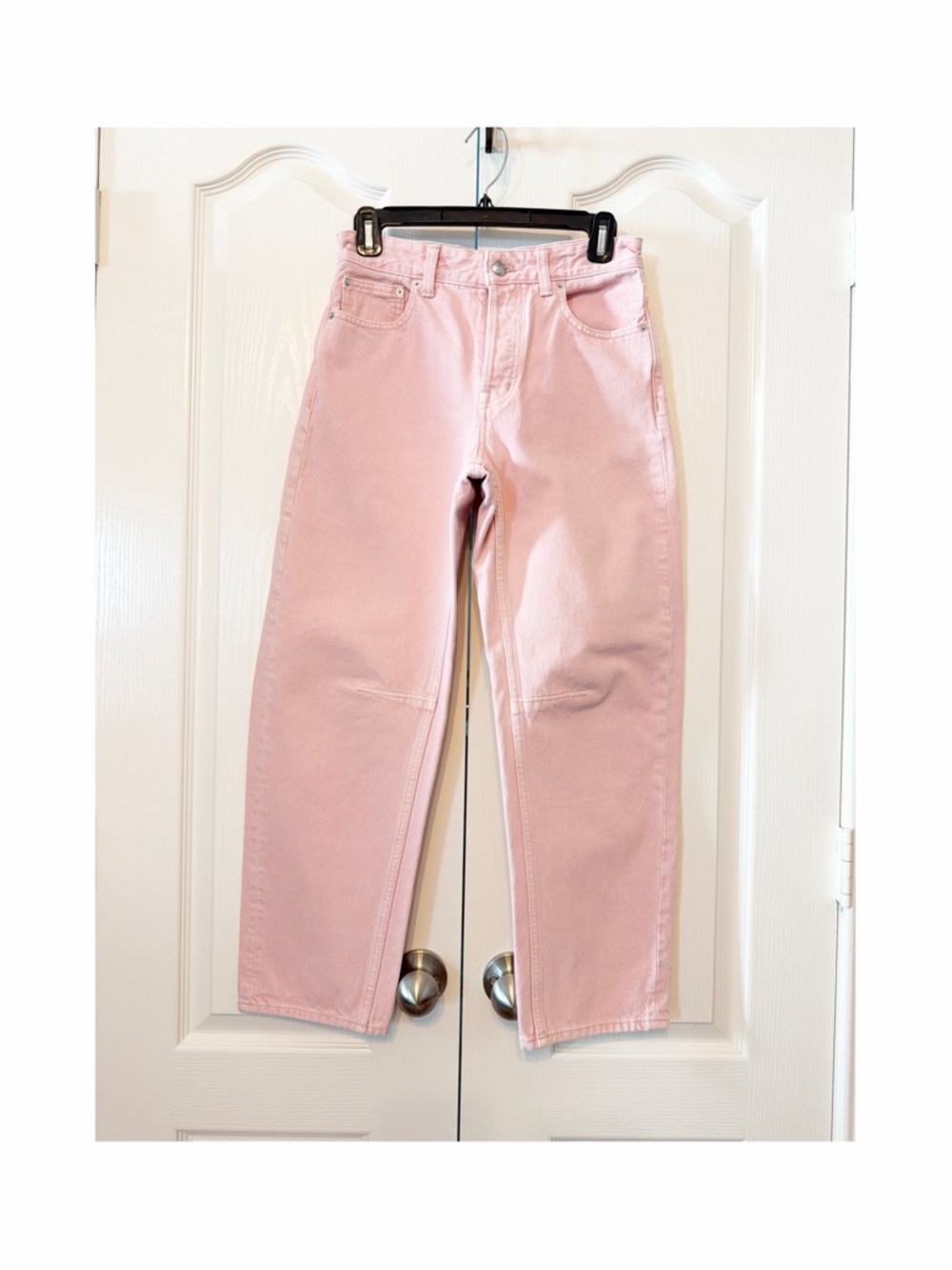 Madewell The Darted Barrel Leg Jeans Soft Pink Size 23